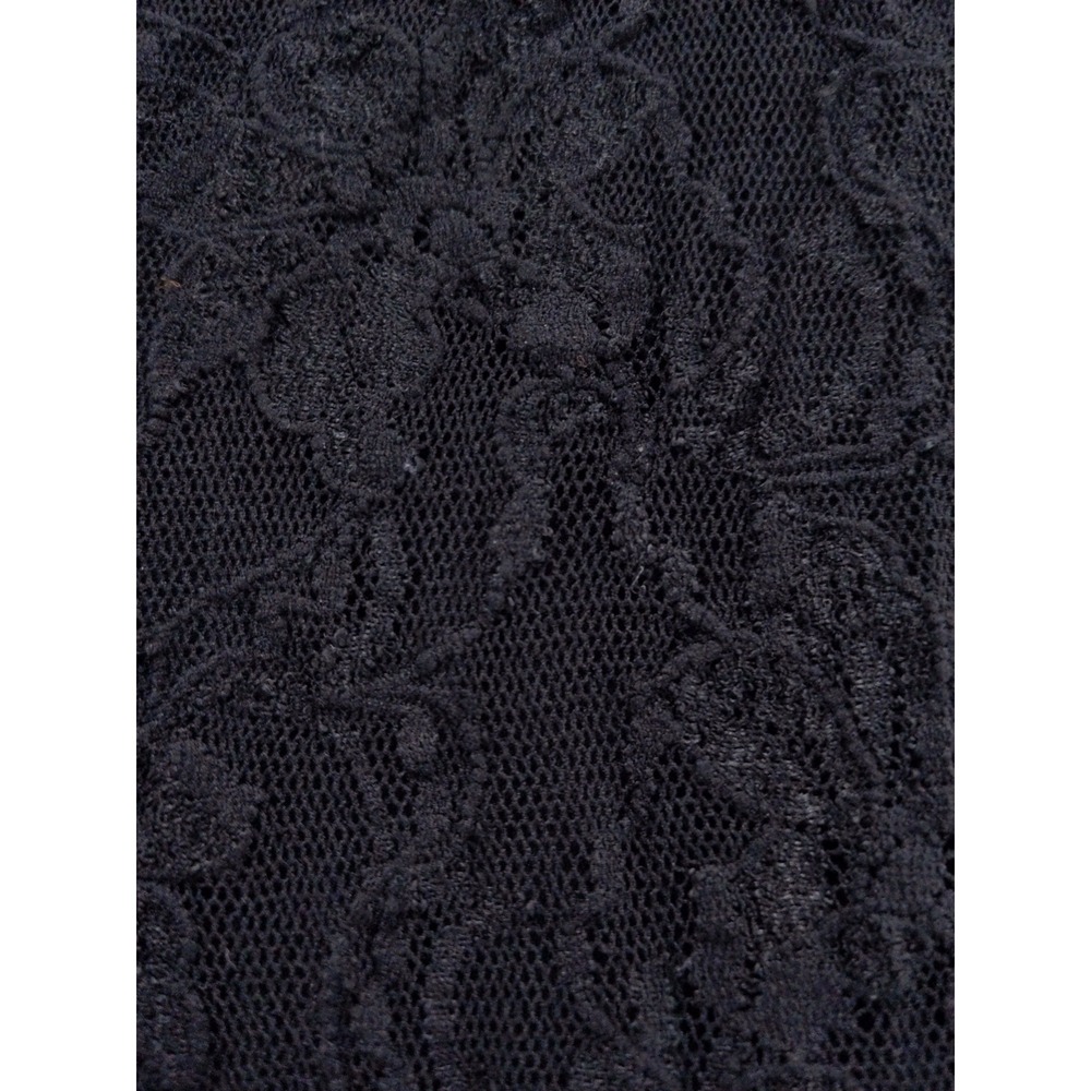 Cabi Lace Midi Skirt Womens Sz S Black Floral A-Line Lined Scalloped Hem - Picture 6 of 11